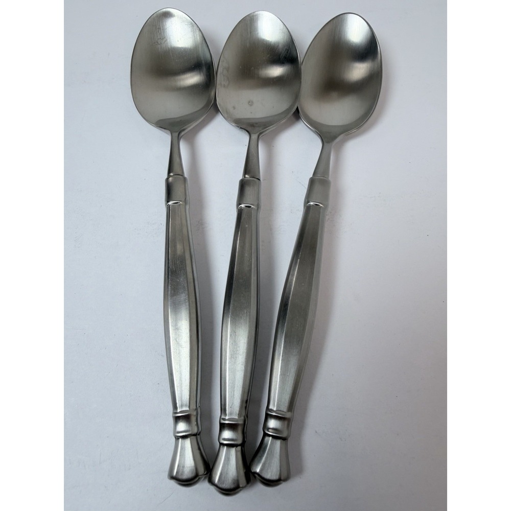 3 - Oneida ACT II / ACT 2 Satin Cube Mark Stainless Flatware 6 1/2" TEASPOONS